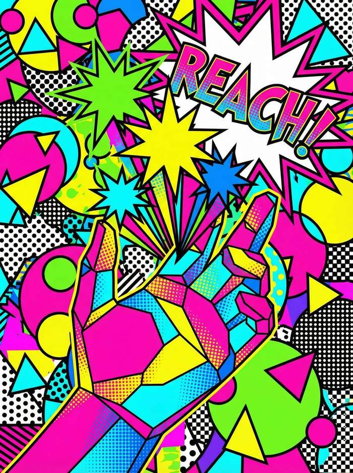 澳门彩票 - 波普艺术抽象手部星空创作